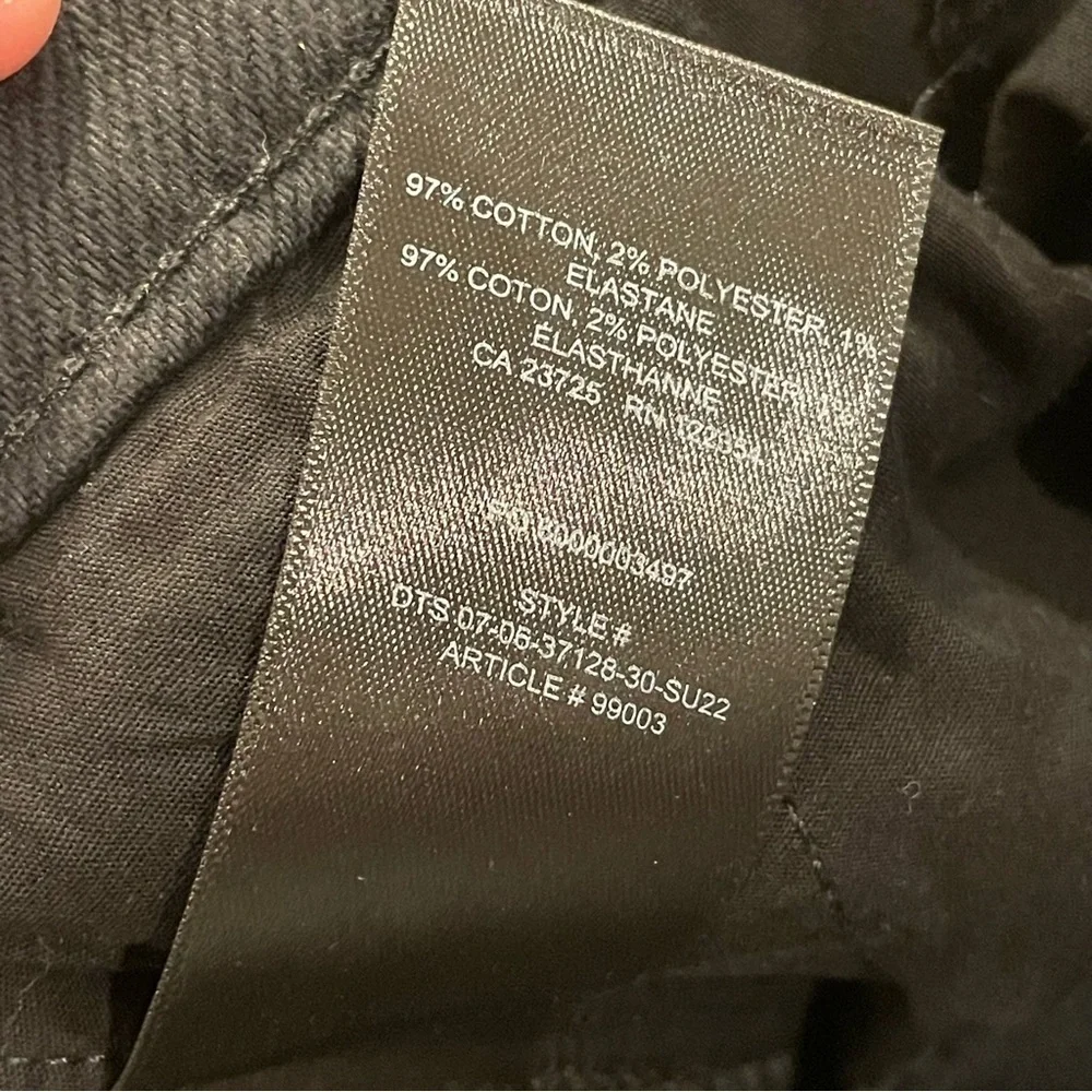 Aritzia Wilfred Free Black Denim Adjustable Cuff Black Cargo Pants Size 4